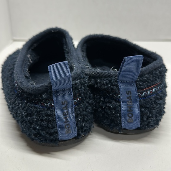 Bombas Sunday Sherpa House Slippers Shoes Fuzzy Warm Navy Blue Men's Size 11 - Picture 4 of 8
